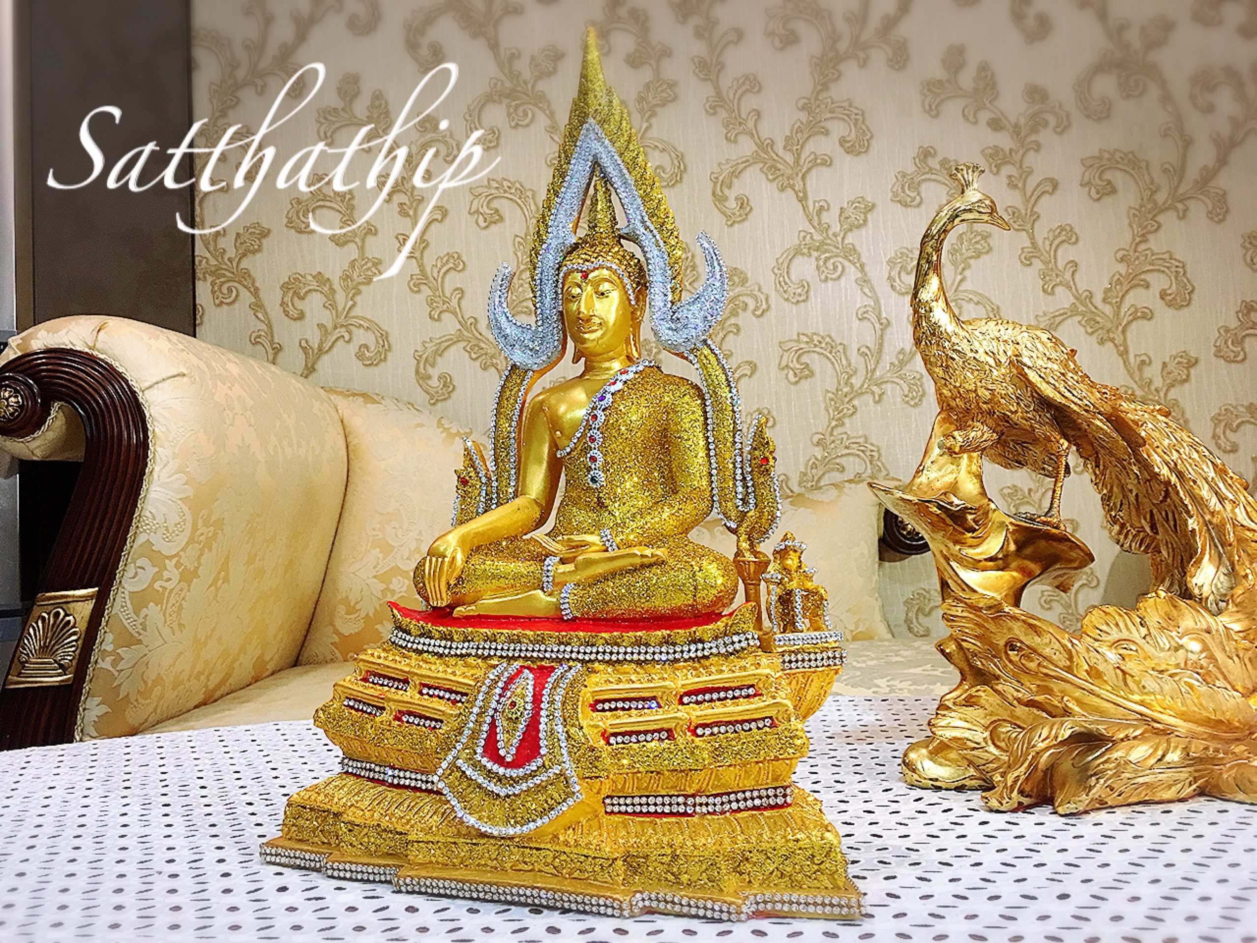พระพุทธรูปพระพุทธชินราช จำลอง ประดับคริสตัล - พระพุทธรูปจำลอง - Buddha statue