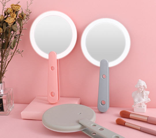 กระจกพกพา,กระจกพกพาพร้อมไฟLED,กระจกไฟLED