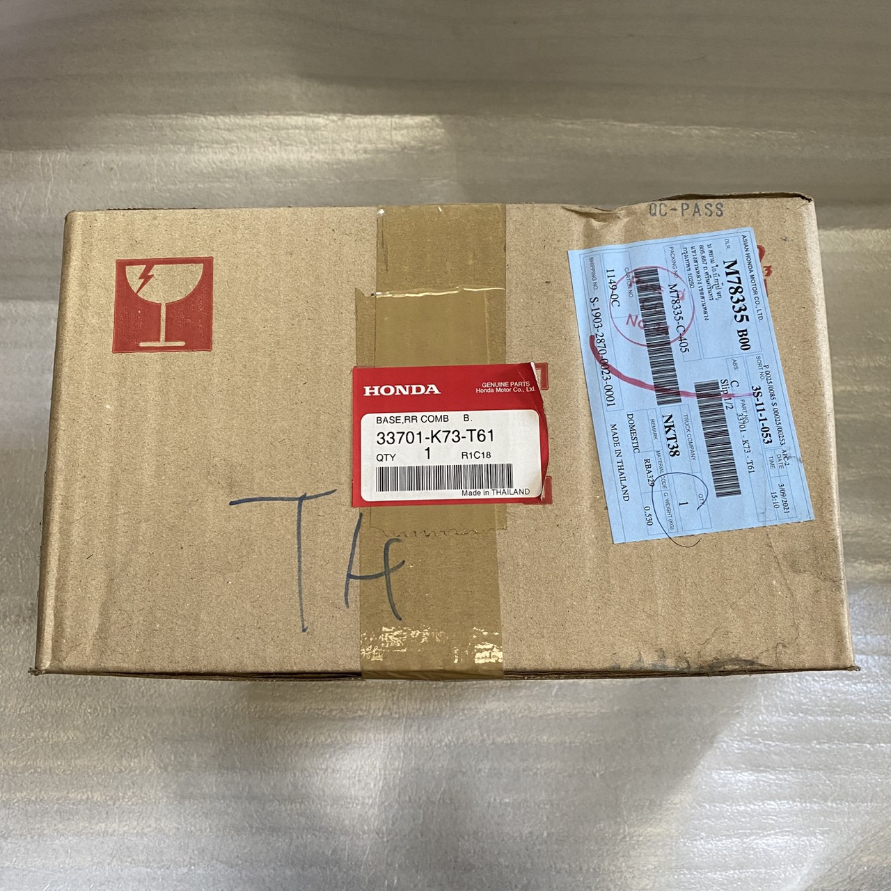 33701-K73-T61 ฐานยึดไฟท้าย WAVE125I 2020 AFS125MSFK TH อะไหล่แท้ HONDA