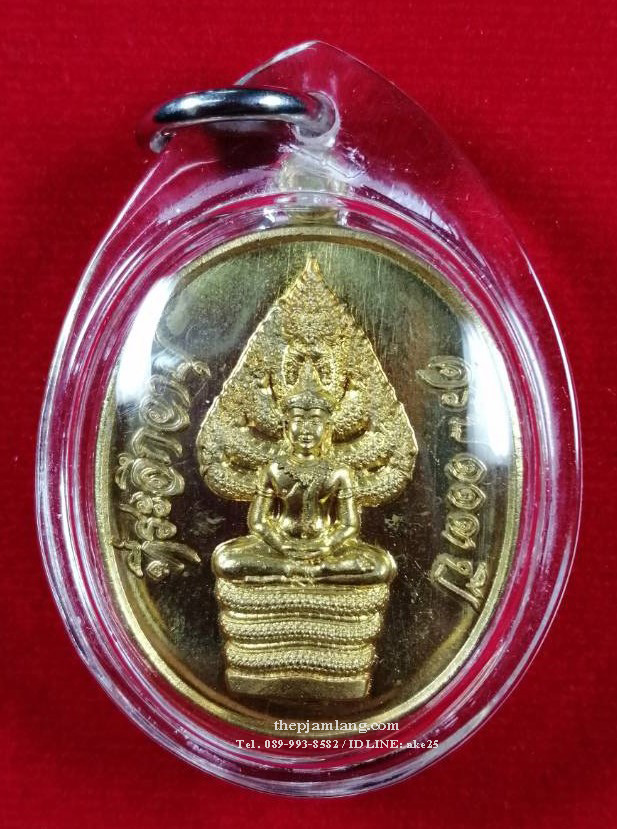 เหรียญพระนาคปรกรุ่นแรก(1) หลวงปู่สอ วัดโพธิ์ศรี นครพนม เนื้อทองฝาบาตร ปี 2561