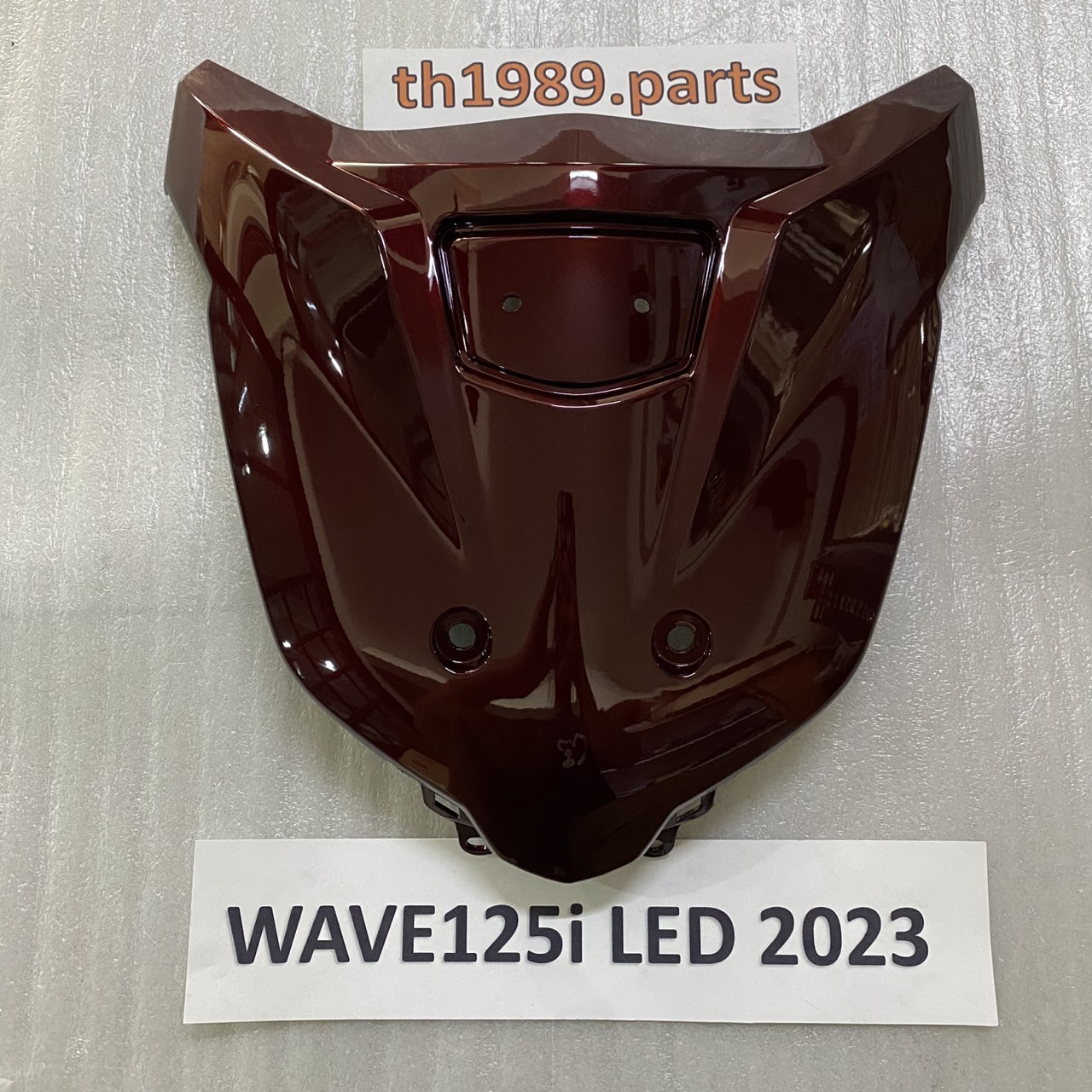 64313-K3F-T00ZA ฝาครอบหน้าตัวบนสีแดงเข้ม WAVE125i LED 2023 อะไหล่แท้ HONDA