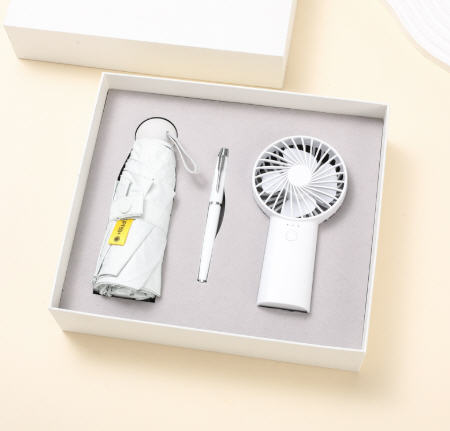 ชุดของขวัญปีใหม่,ชุดร่มพัดลมปากกา,ของขวัญปีใหม่สกรีนโลโก้