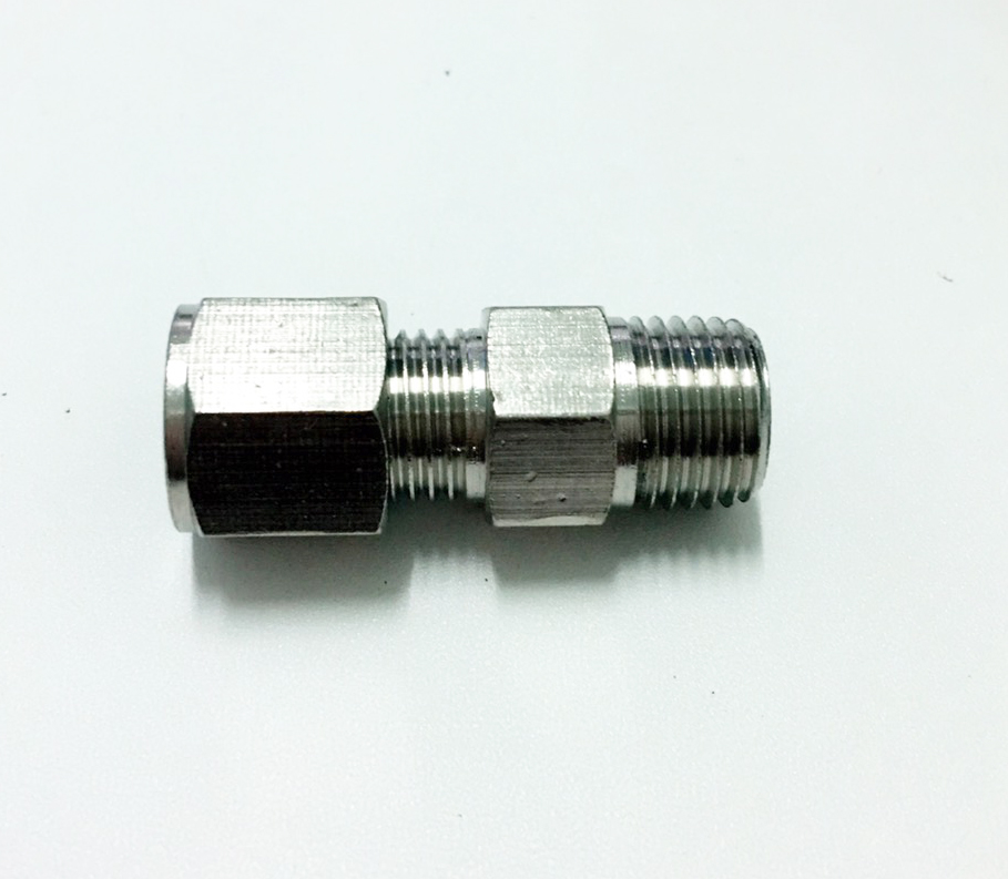 ข้อต่อแปลงเกลียวนอก1/4"เป็น1/4"เสียบสาย(แรงดันสูง)