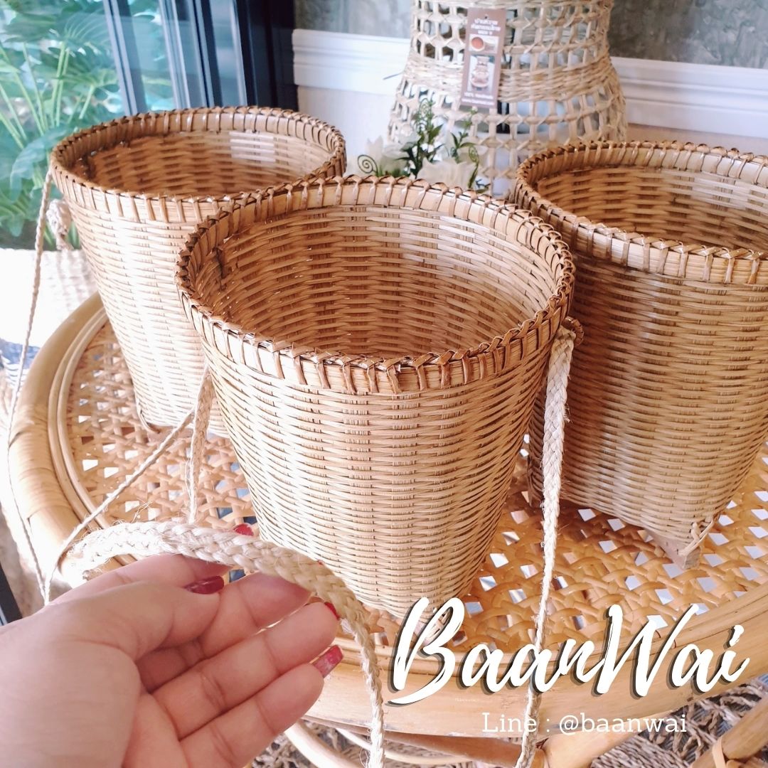 กระบุงเก็บใบชา กระบุงสาน ตะกร้าเก็บใบชา ตะกร้าสะพายหลัง