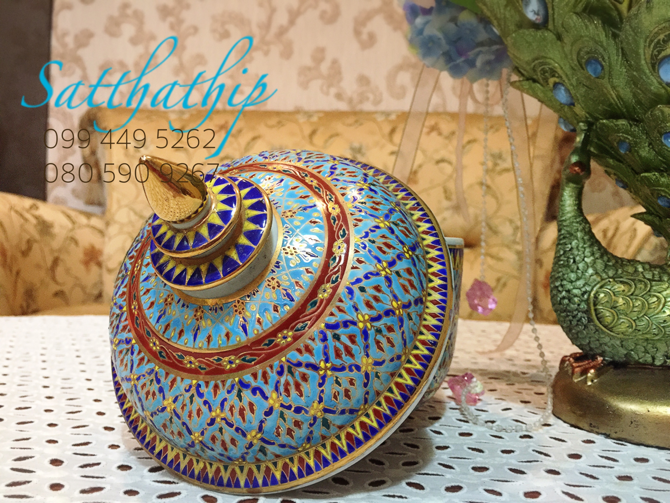 โกศอัฐิ เบญจรงค์ - โถ เบญจรงค์ - โถบรรจุอัฐิ