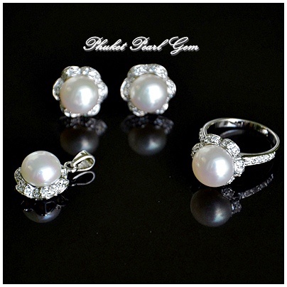 Phuket Pearl Gem Flower Pearl Earring