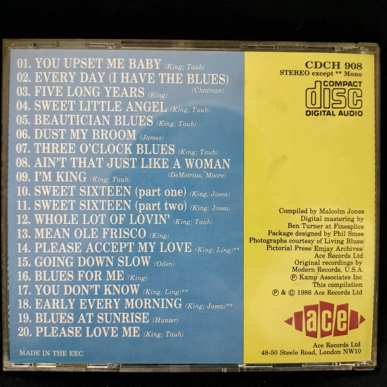 B.B.King – The Best Of B.B.King Volume One / EEC / ทะลุขอบ (ไม่โดนเนื้อแผ่น) / แผ่นดี