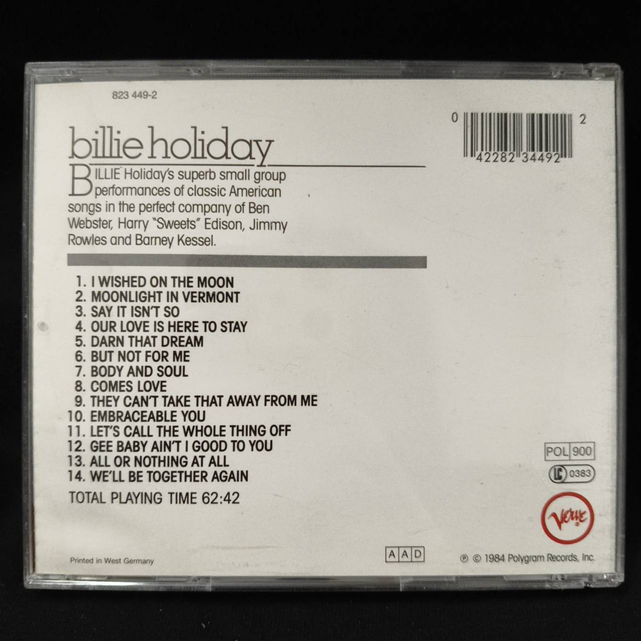 Billie Holiday – Billie Holiday (The Silver Collection) / GERMANY / มีรอยบ้าง