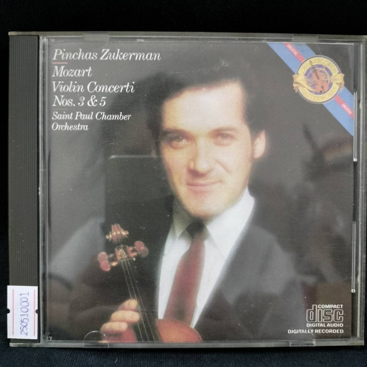 Mozart, Pinchas Zukerman, Saint Paul Chamber Orchestra – Violin Concerti Nos. 3 & 5 / JAPAN / ปกในมีจุดเหลือง / แผ่นสวย