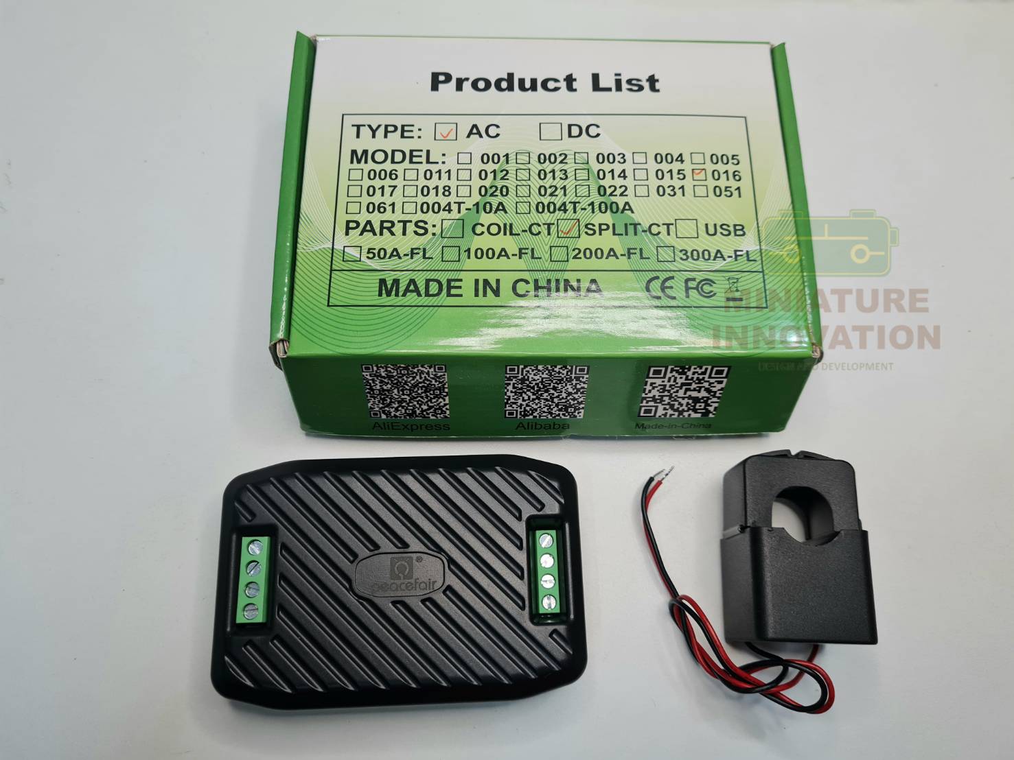 PZEM-016 MODBUS PZEM-016 AC ดิจิตอลมิเตอร์ 100A 80-260V โวลท์ แอมป์ วัตต์ พลังงานไฟฟ้า RS485 port Split CT รุ่น PZEM-016