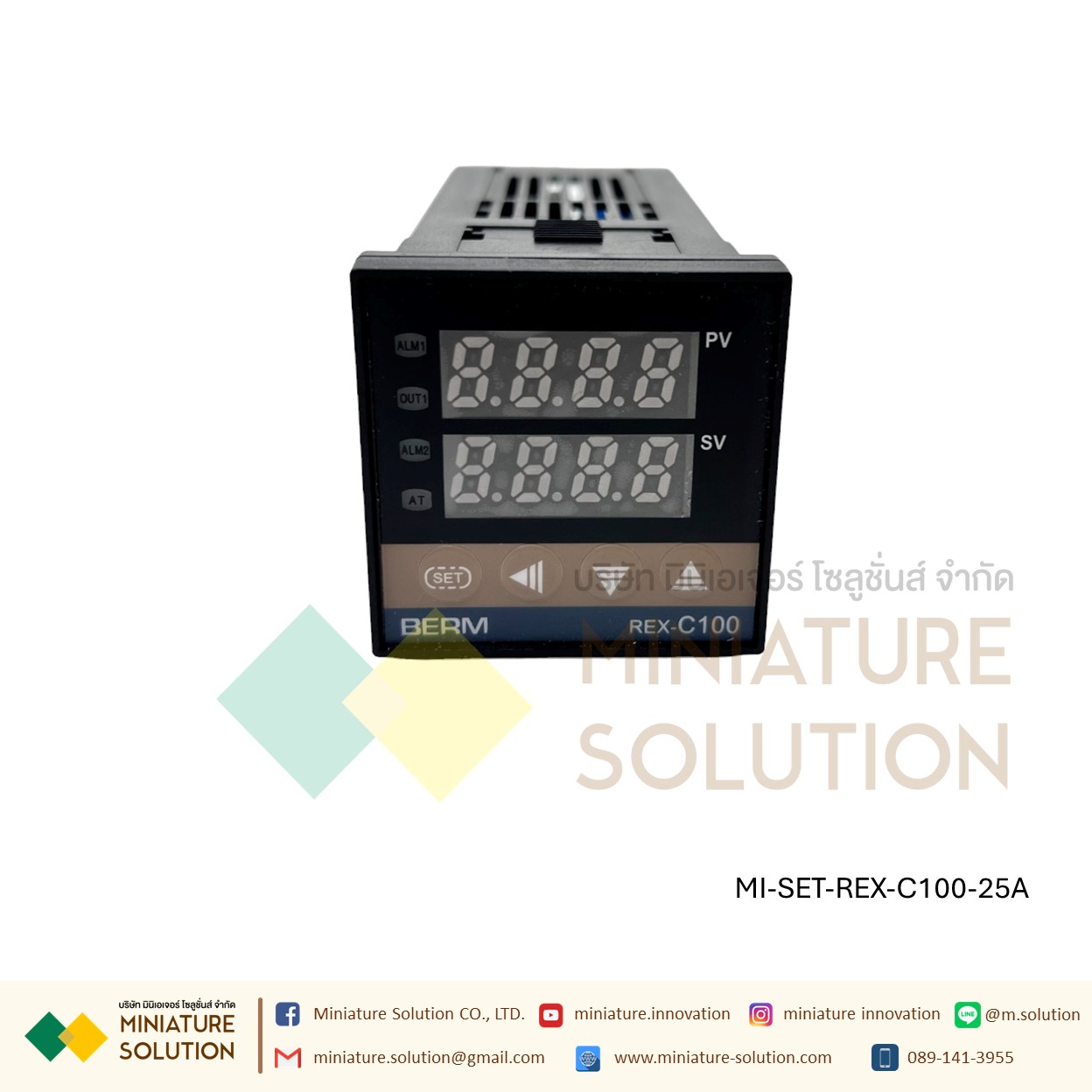 REX-C100FK05-V*DA เครื่องควบคุมอุณหภูมิดิจิทัล LED SSRเอาท์พุทเทอร์โมคัปเปิลชนิด K(Thermostat+thermocouple+SSR)