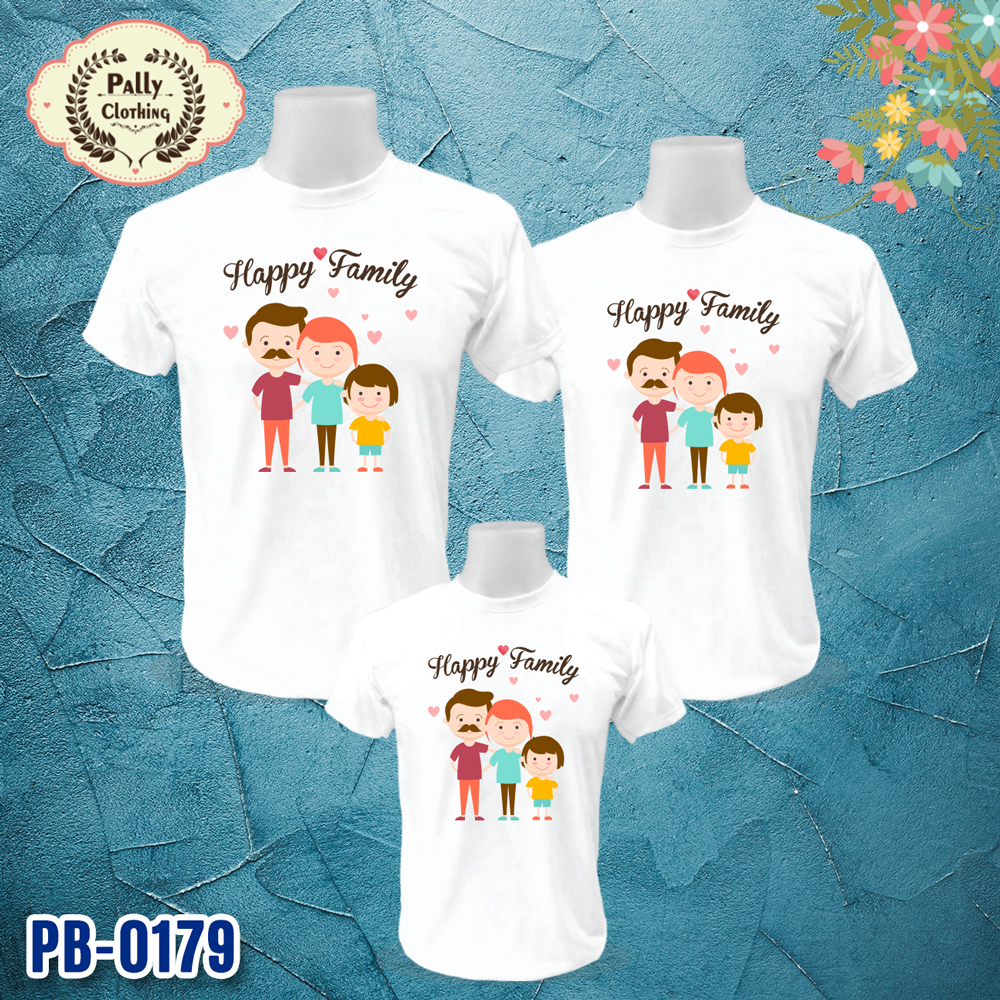 เสื้อครอบครัว PB-0179 ลาย Happy Family