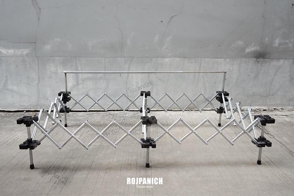 โต๊ะยืดหด1ชั้นสูง25ซม.ชุบ