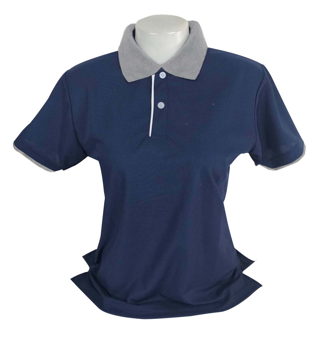 เสื้อโปโลสีกรม ปกสีเทาท็อปดราย พรีออเดอร์