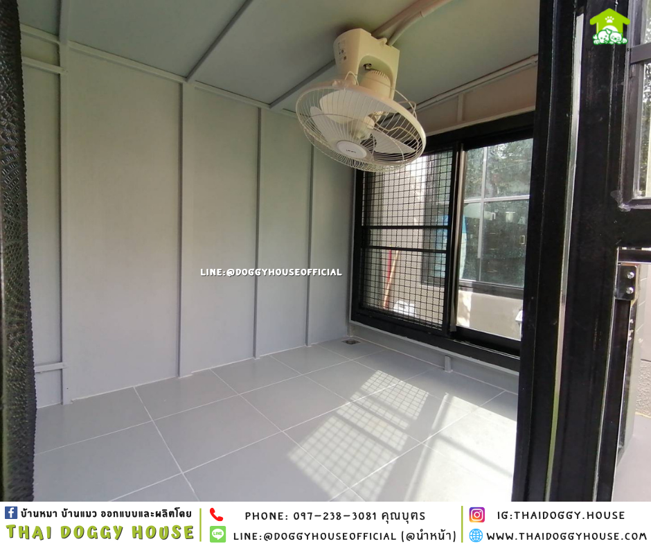 บ้านหมา รองรับการติดแอร์ แบบบ้าน 𝐁𝐨𝐱 𝐒𝐭𝐲𝐥𝐞