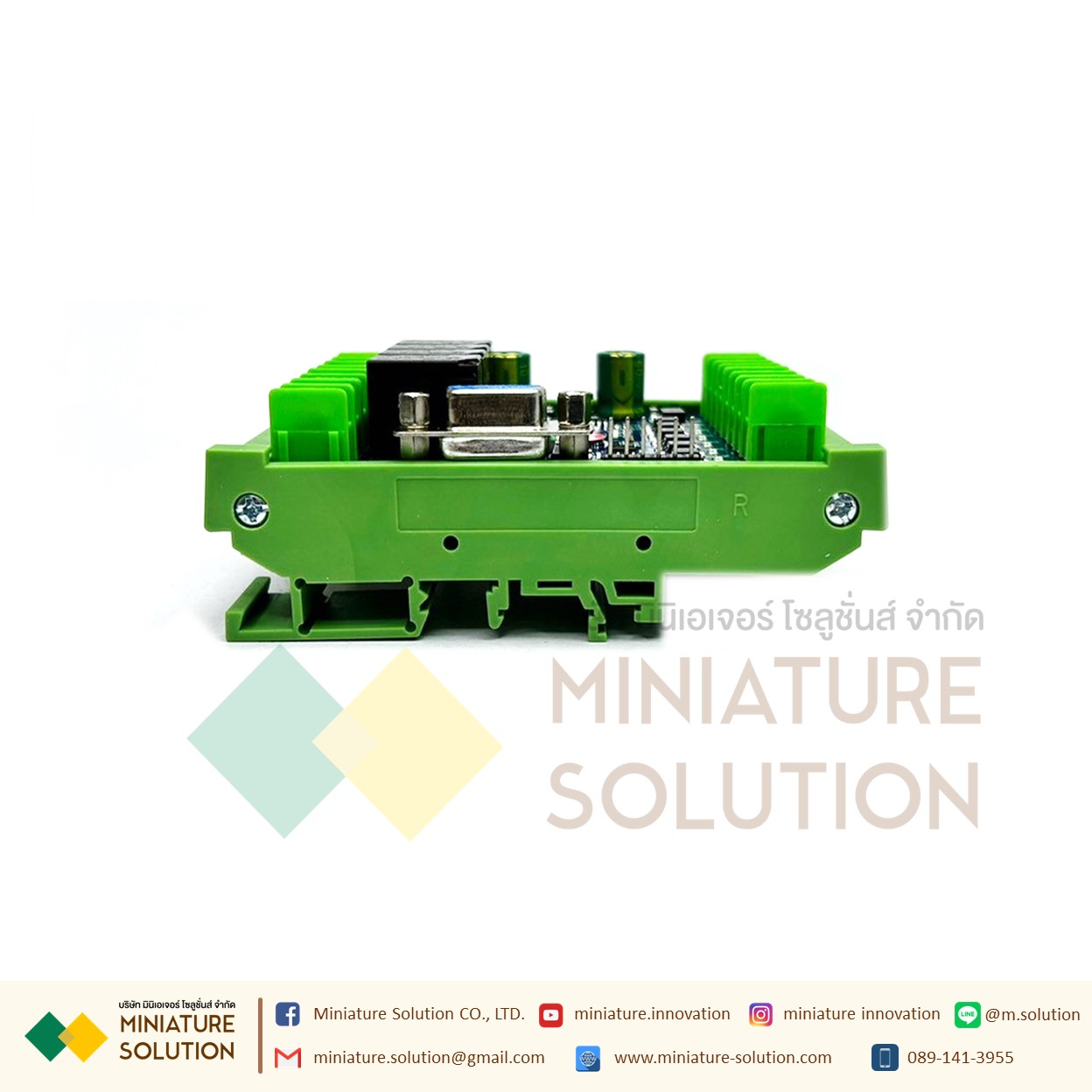 PLC FX2N - 10MR บอร์ดควบคุมการตั้งโปรแกรมใช้ในงานอุตสาหกรรม พร้อมฐานยึดราง