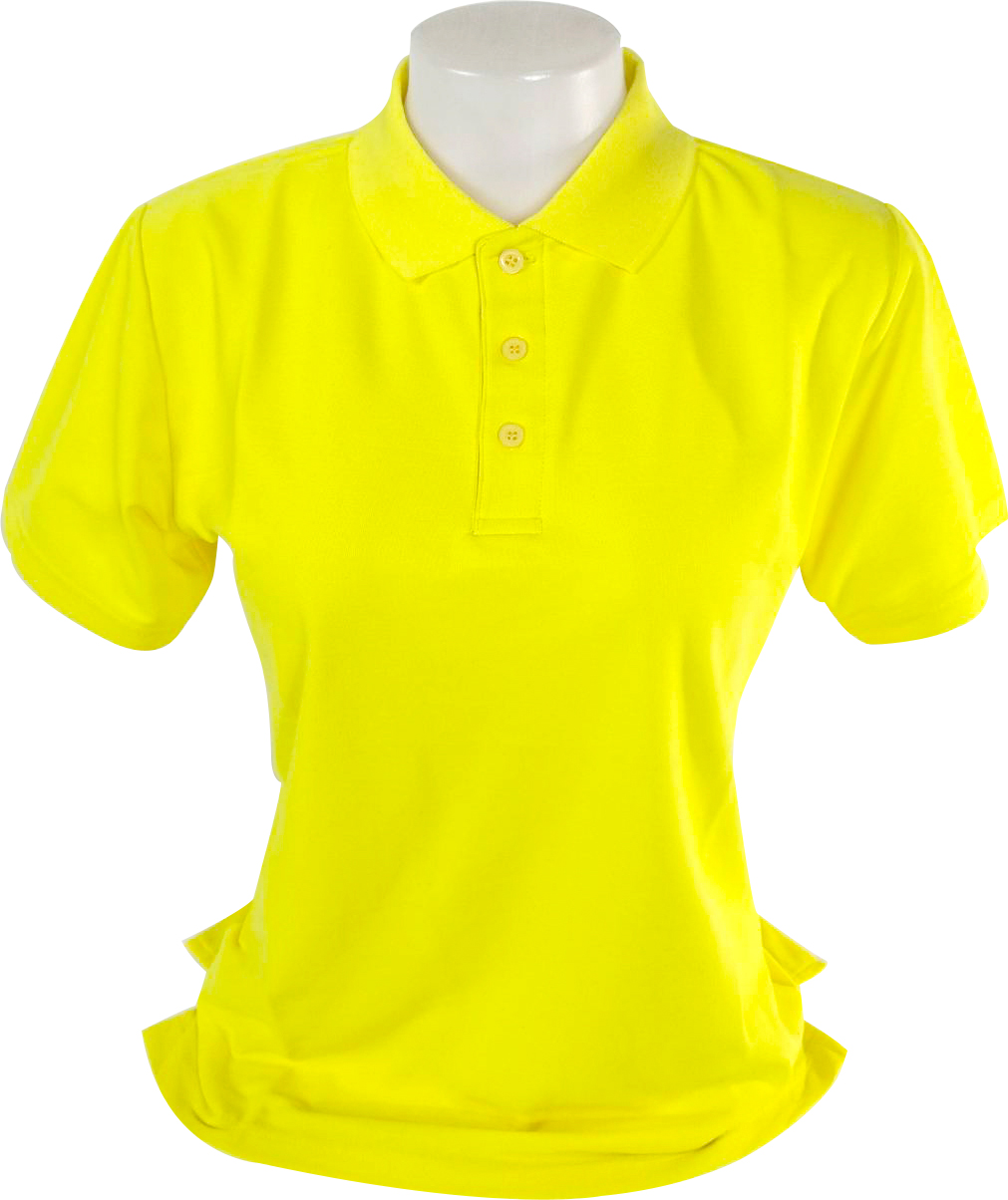 เสื้อโปโลหญิง เสื้อโปโลสีเหลือง เสื้อโปโลแขนปล่อย TC MICRO JUTI