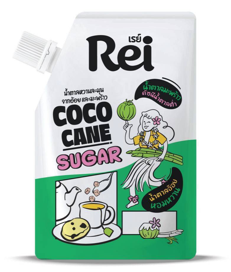 เรย์ น้ำตาลอ้อยผสมน้ำตาลช่อดอกมะพร้าว 120 กรัม Rei Coco Cane Sugar 120 g. (03-9395)