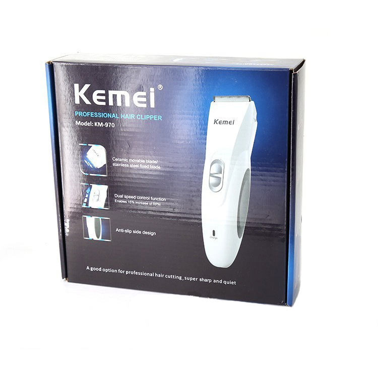 Kemei KM-970 ปัตตาเลี่ยนตัดขนสุนัขและขนสัตว์ ไร้สายแบบชาร์จ ใบมีดเซรามิก
