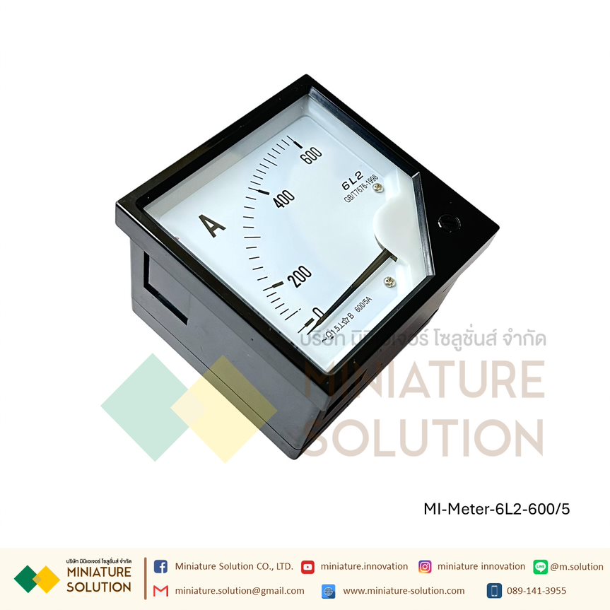 อนาล็อก AC Volt Amp Hz Meter วัดกระแสไฟฟ้า แบบเข็ม มาตรวัดแอมมิเตอร์ โวล์ลมิเตอร์ รุ่น 6L2 80X80 (Amp 6L2-600/5)