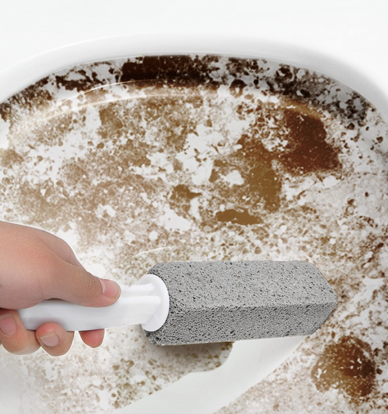 หินขัดคราบหินปูน ขัดคราบฝังลึกบนสุขภัณฑ์ ขัดคราบสกปรกชักโครก ไม่ต้องใช้น้ำยาเคมี ผงซักฟอก เป็นมิตรกับสิ่งเเวดล้อม