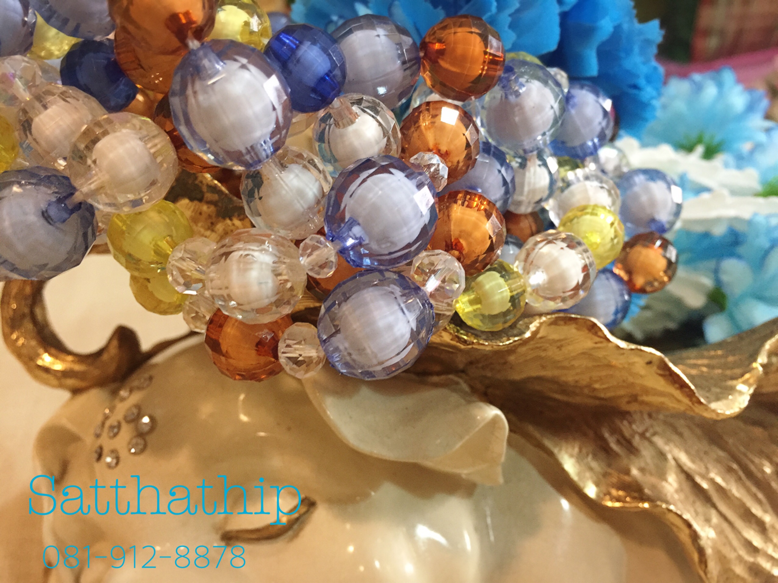 พวงมาลัยลูกปัด - พวงมาลัยลูกปัดสีผสม - Garland