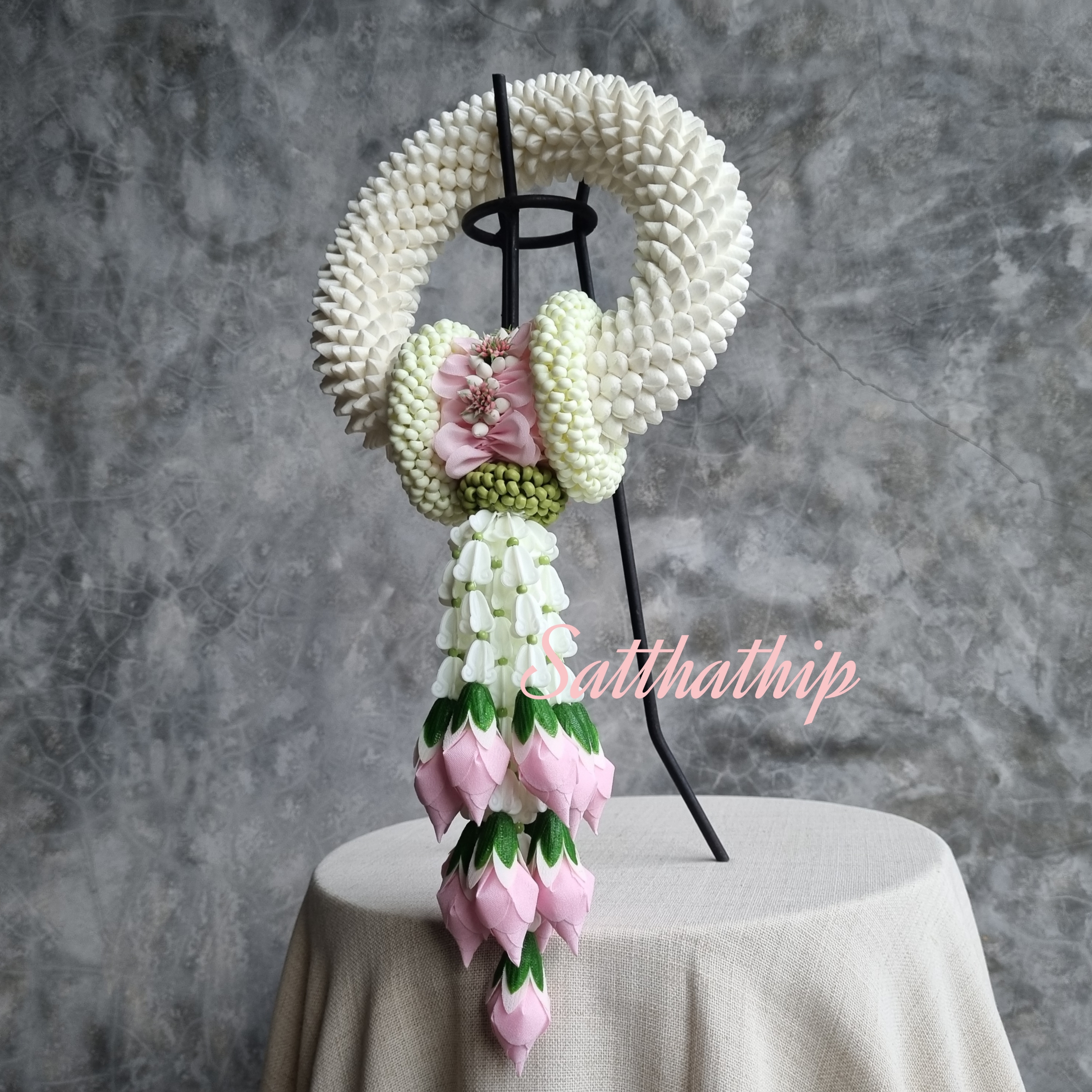 พวงมาลัยดอกพุด - พวงมาลัยดอกพุดประดิษฐ์ - พวงมาลัยประดิษฐ์