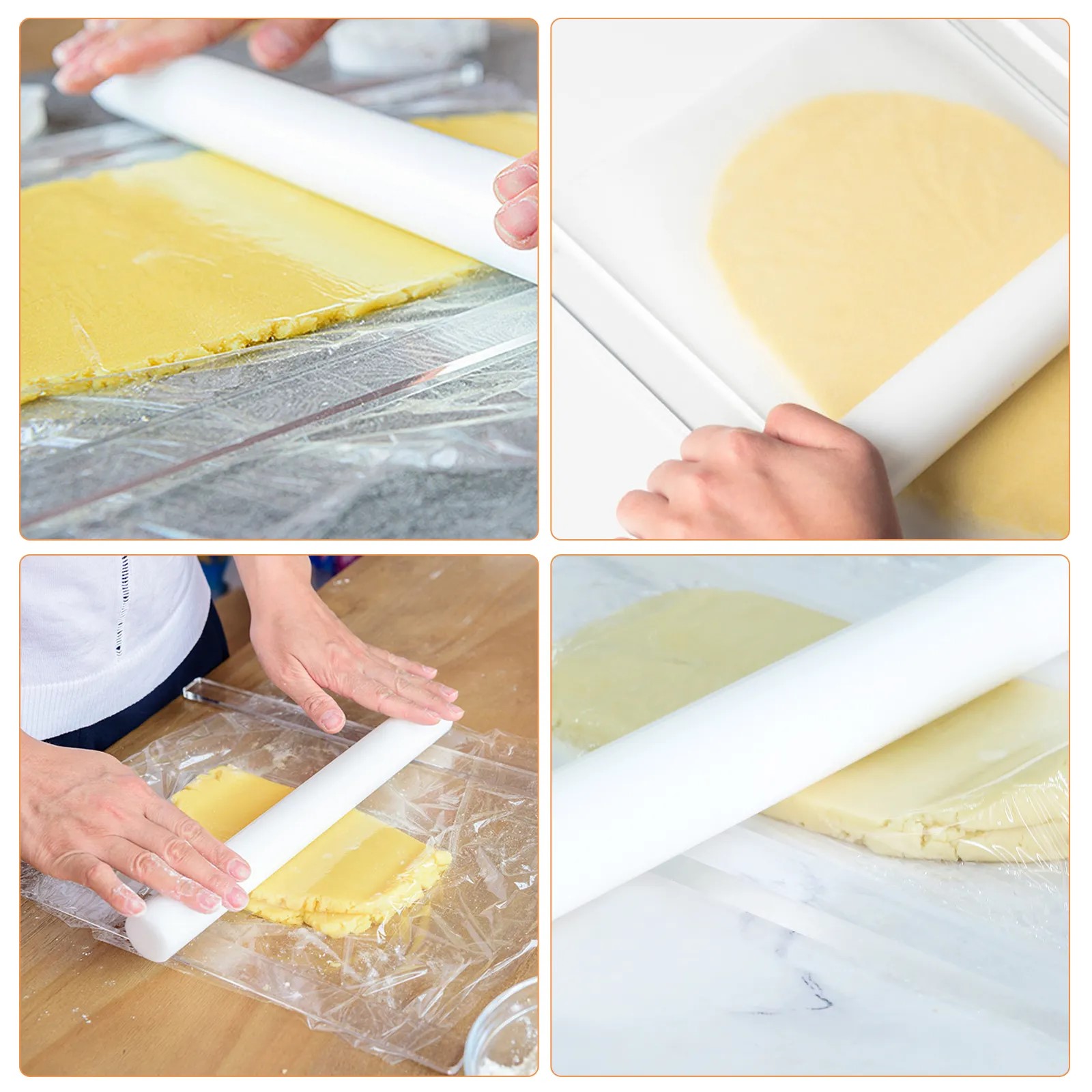 2 pcs Acrylic Dough Leveler แผ่นอะคริลิควัดความหนาแป้ง เซ็ท 2 ชิ้น ขนาด 3x 29.5 x 0.5 ซม.(12-8049)