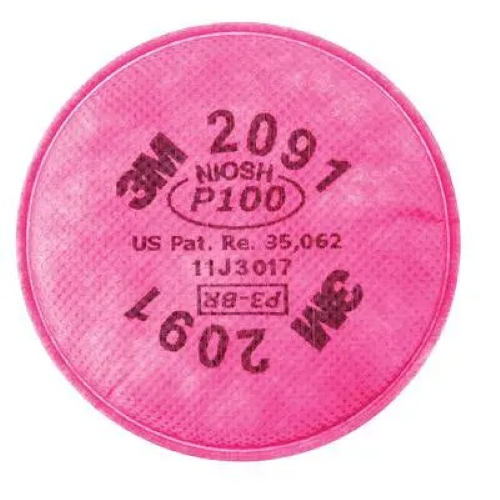 แผ่นกรองฝุ่นละออง ขาว/ชมพู (แพ็ค2ชิ้น) 3M 2071 P95 / 2078 P95 / 2091 P100 / 2097 P100