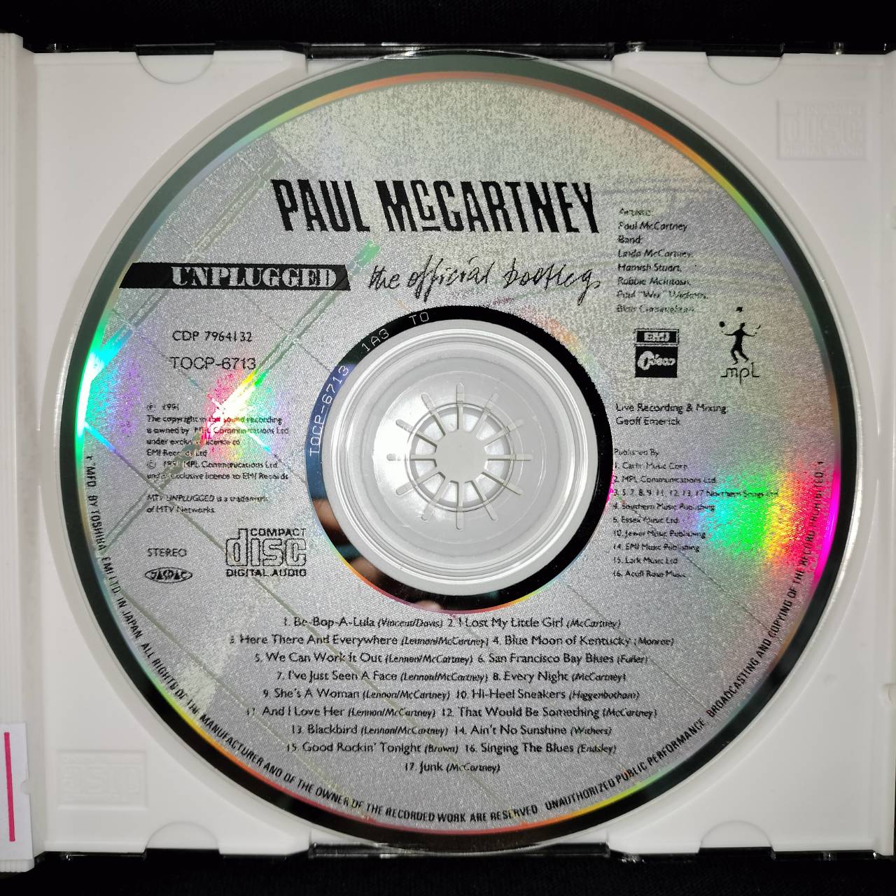 Paul McCartney – Unplugged (The Official Bootleg) / JAPAN / แผ่นดี