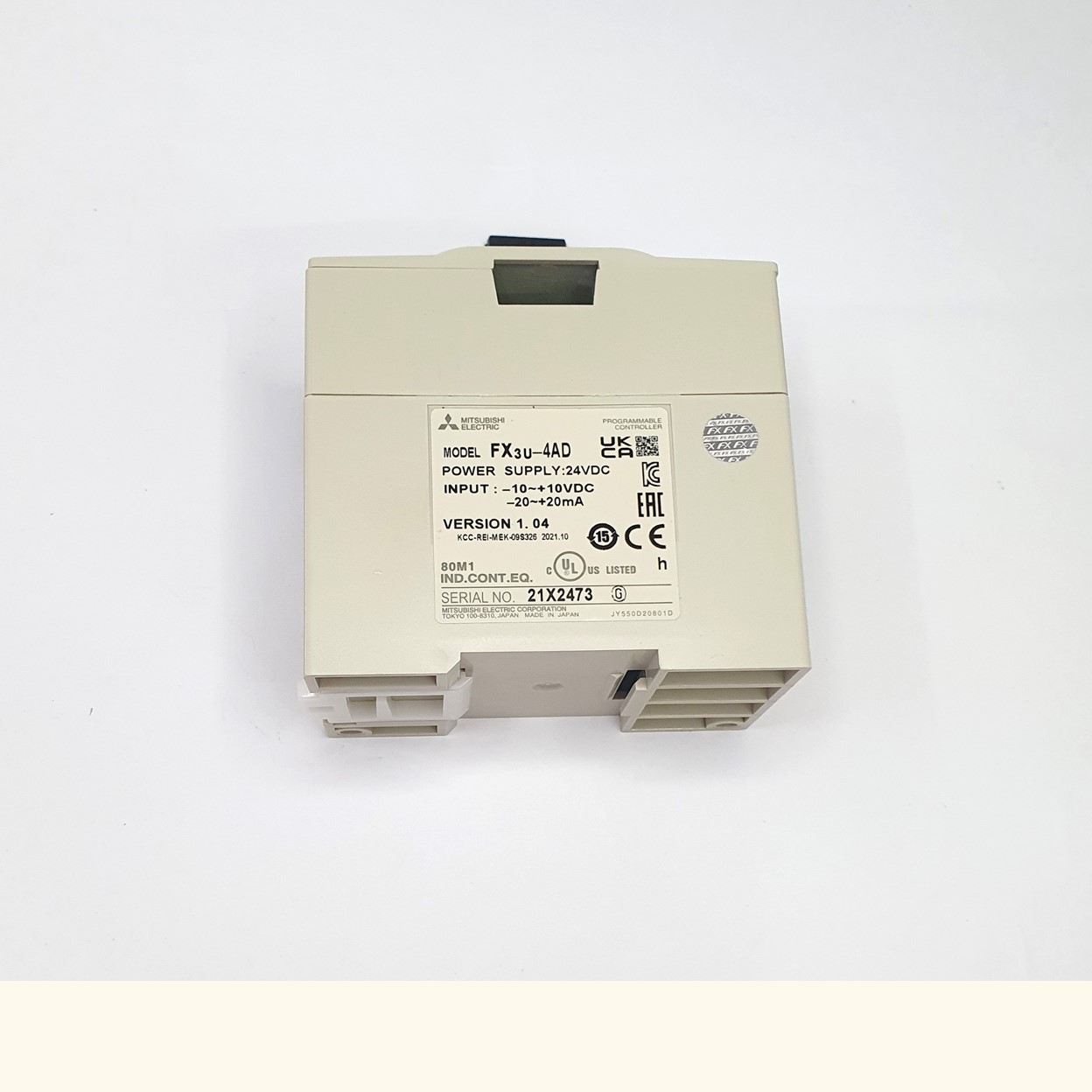 PLC Mitsu รุ่น FXFX3U-4AD, Analog Input, 4 Input FX2N-4AD สามารถเชื่อมต่อกับ FX3U และซีรีส์ FX3UC Made in China (FX3U-4AD)
