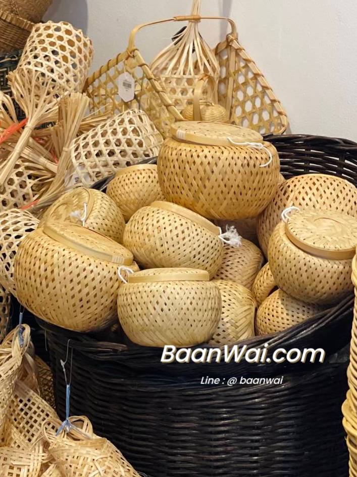 กระปุกไม้ไผ่ มีฝาปิด