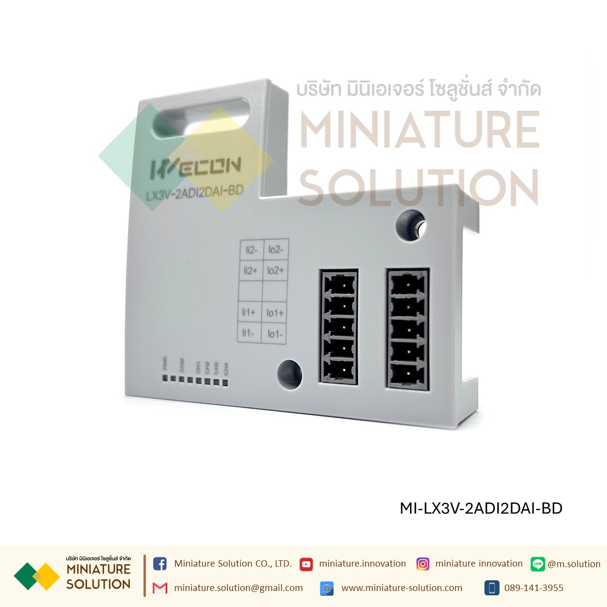 WECON LX3V-4ADI-BD 4 * Analog Input (4~20mA) 2TC2DAI-BD 2 2ADI2DAI-BD 2 2ADV2DAV-BD 2 Output (-10V~10V) 2PT2DAI-BD 2