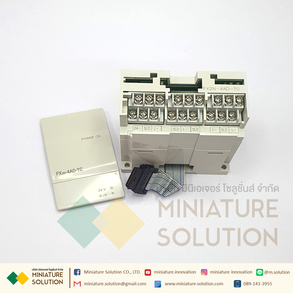 PLC Mitsu รุ่น FX2N-4AD-PT PT100/FX2N-4AD-TC TEMPRATURE สามารถเชื่อมต่อกับ FX0N, FX1N, FX2N, FX2NC, FX3G, FX3GC, FX3U