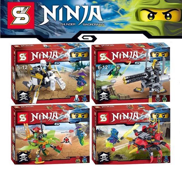 เลโก้จีน SY.235 A-D ชุด Ninja Go Thunder Swordman