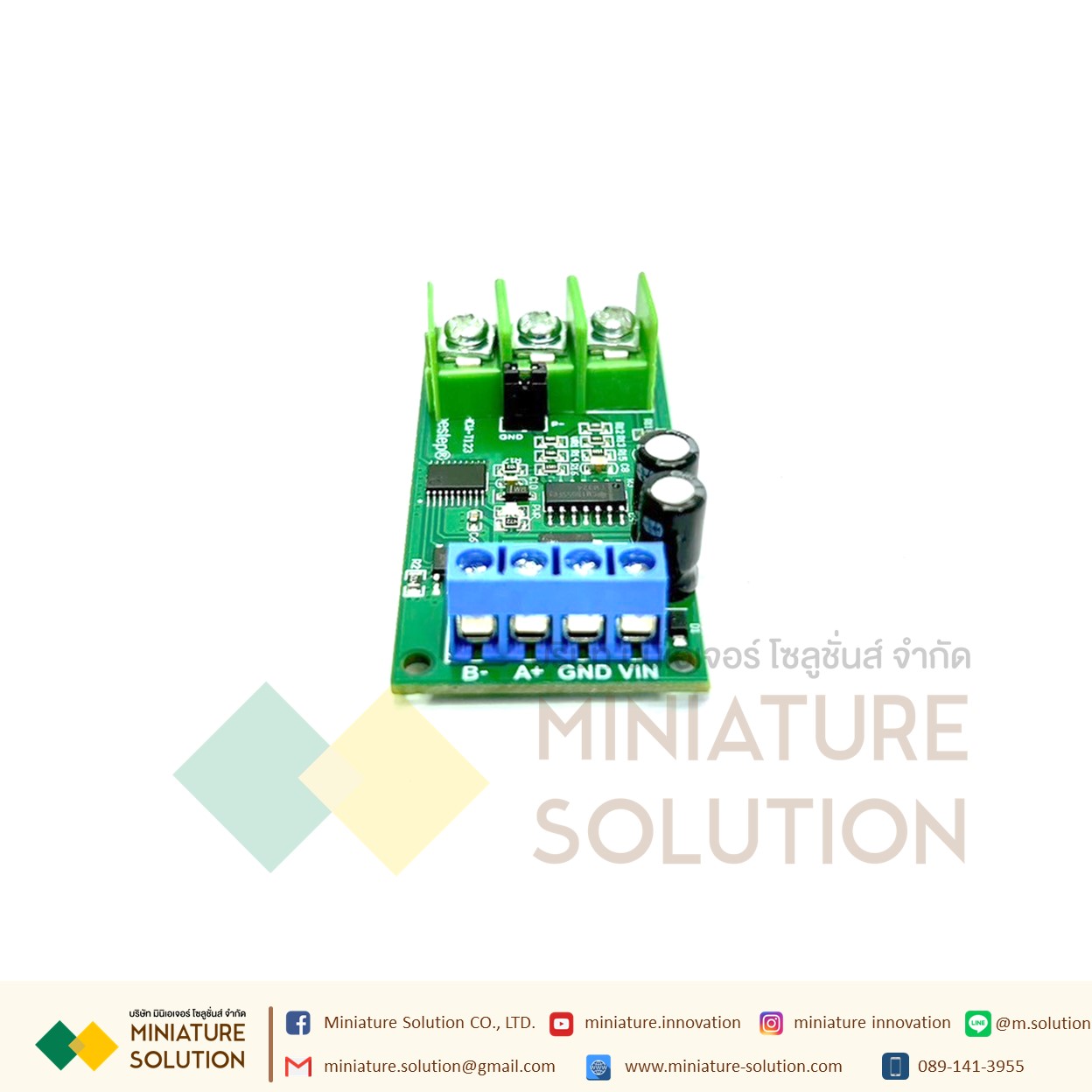 บอร์ด PT100 to RS485 -20 - 400 องศาเซลเซียส DC 8-25V PT100 Temperature Converter RS485 Modbus RTU RTD Sensor Module Kit PTA9B01 (เฉพาะบอร์ดเขียว HCW-T123)