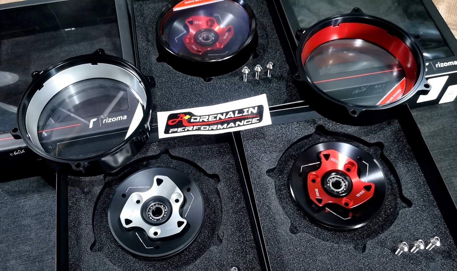 ครอบคลัทช์ใส Rizoma สำหรับ Panigale 899 1199 ชุด3ชิ้น
