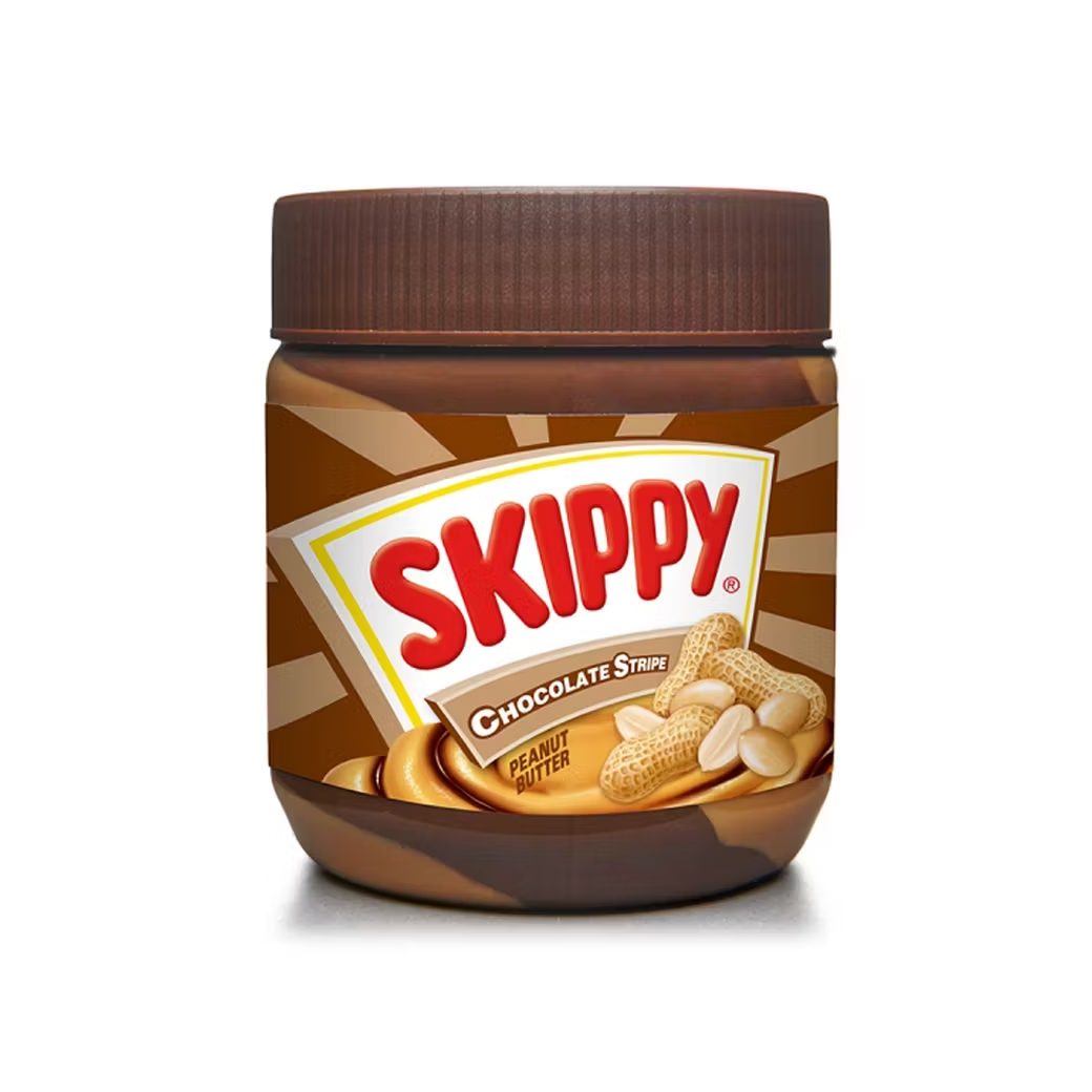 Skippy Peanut Butter Stripe สกิปปี ช็อคโกแลตสไตร์ปพีนัทบัตเตอร์ 350 g. (05-8661)
