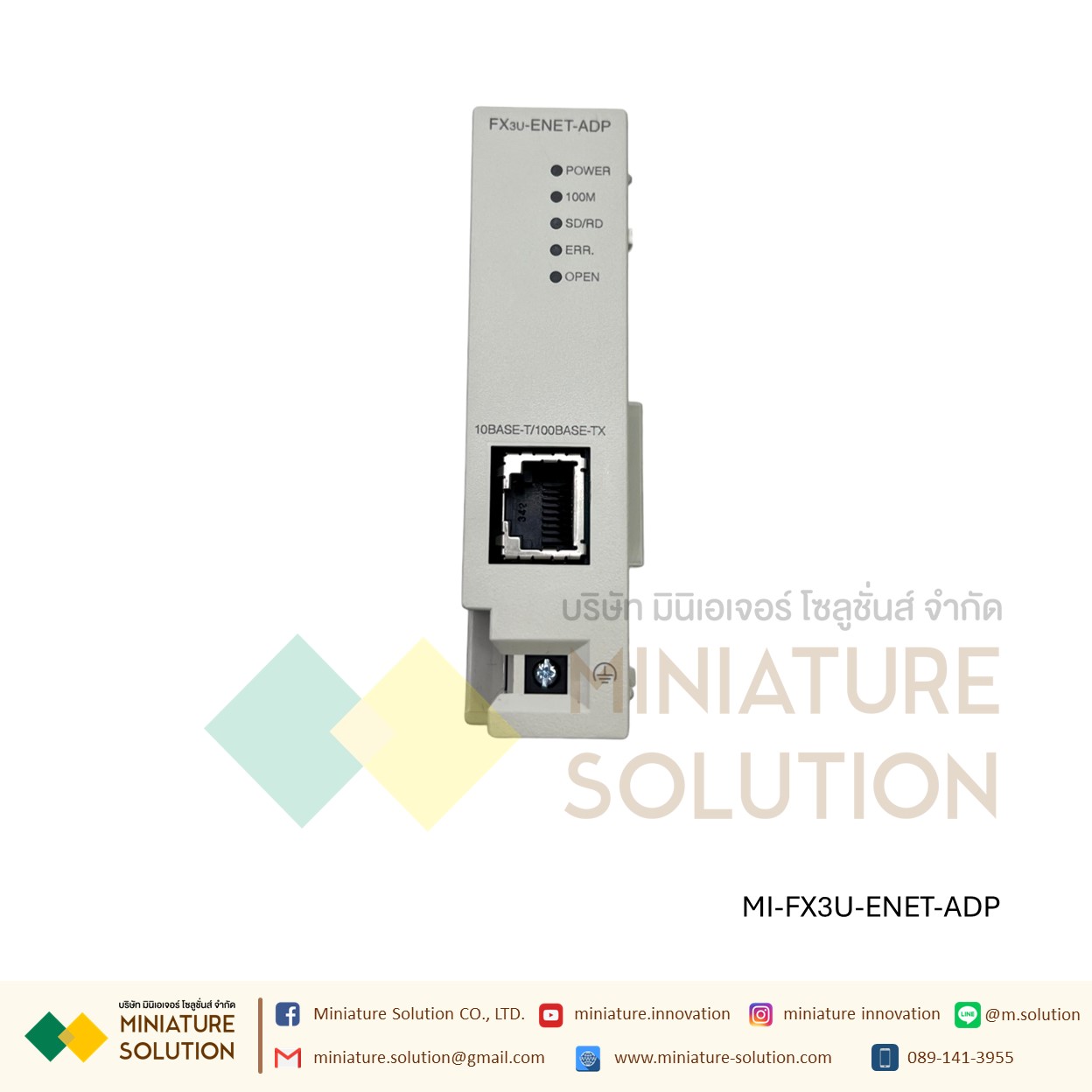 FX3U-ENET-ADP Ethernet Communication การ์ดขยาย Mitsubishi PLC Expansion