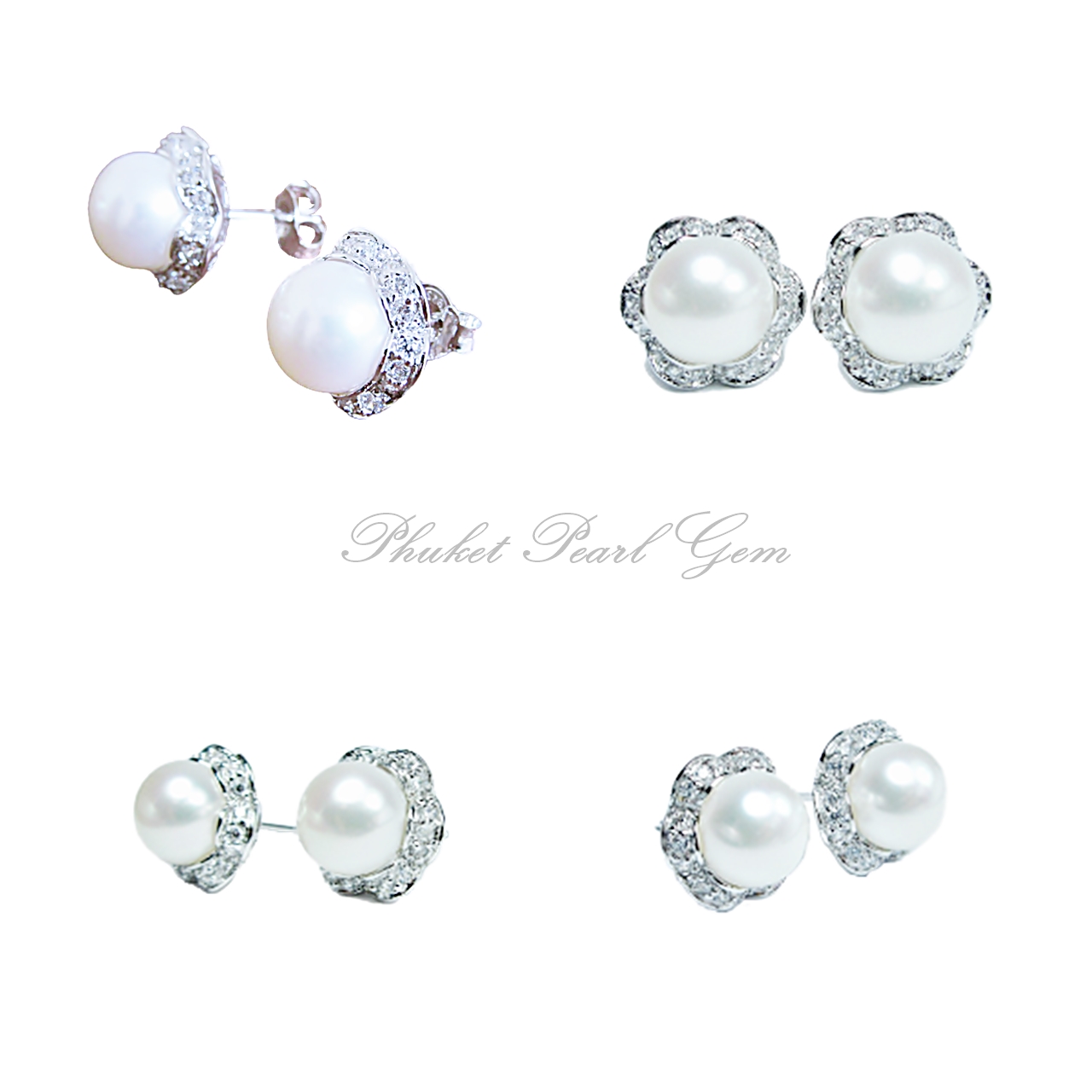 Phuket Pearl Gem Flower Pearl Earring