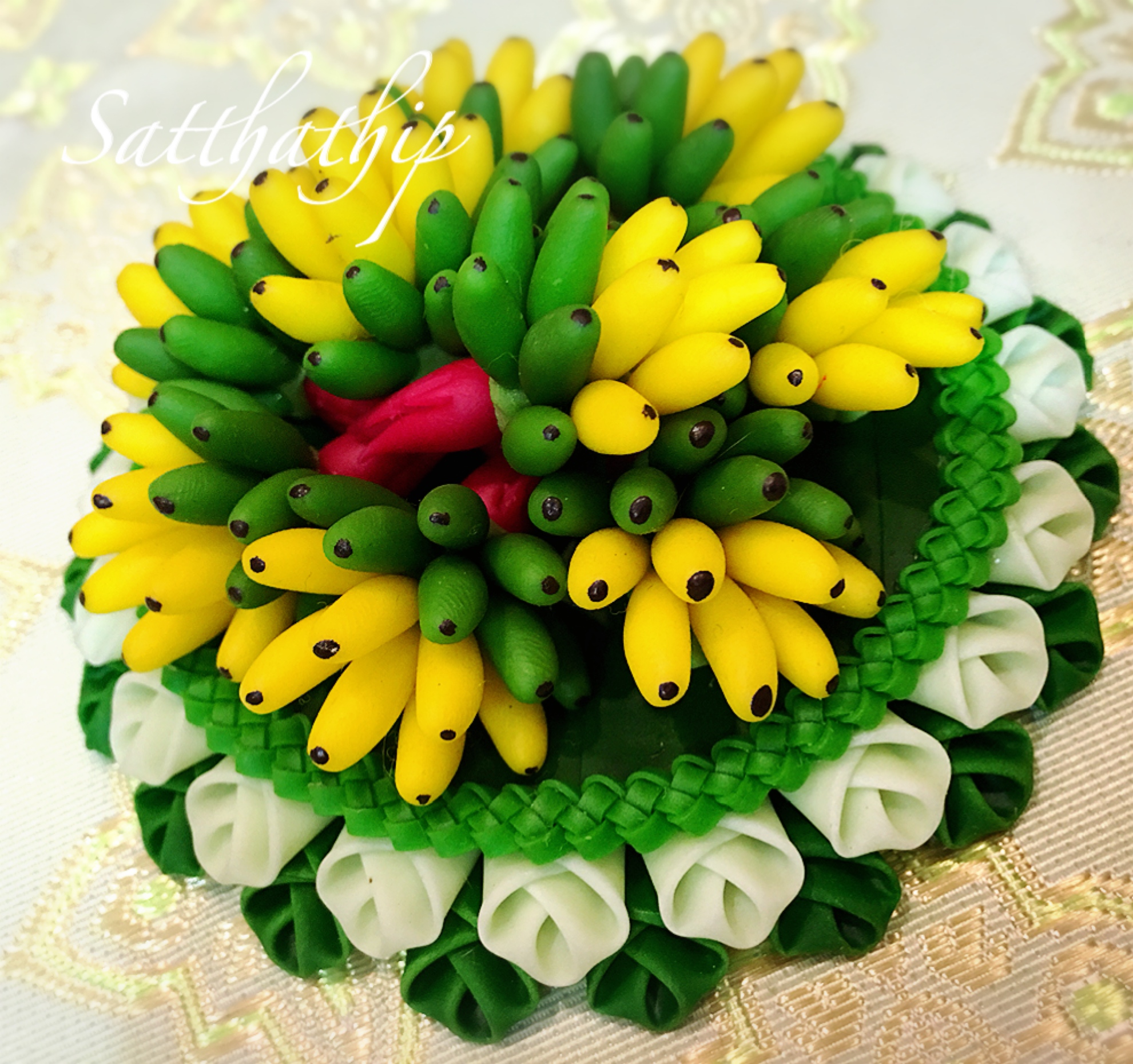 กล้วย ประดิษฐ์จากดิน - กล้วยจิ๋ว - ผลไม้มงคล