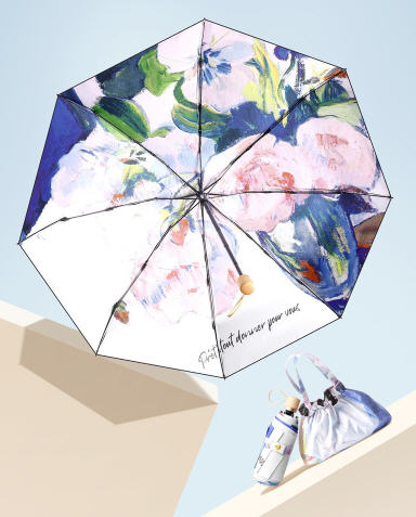 ร่มกันแดด,ร่ม,ร่มพร้อมกระเป๋า,มี2ลายให้เลือก