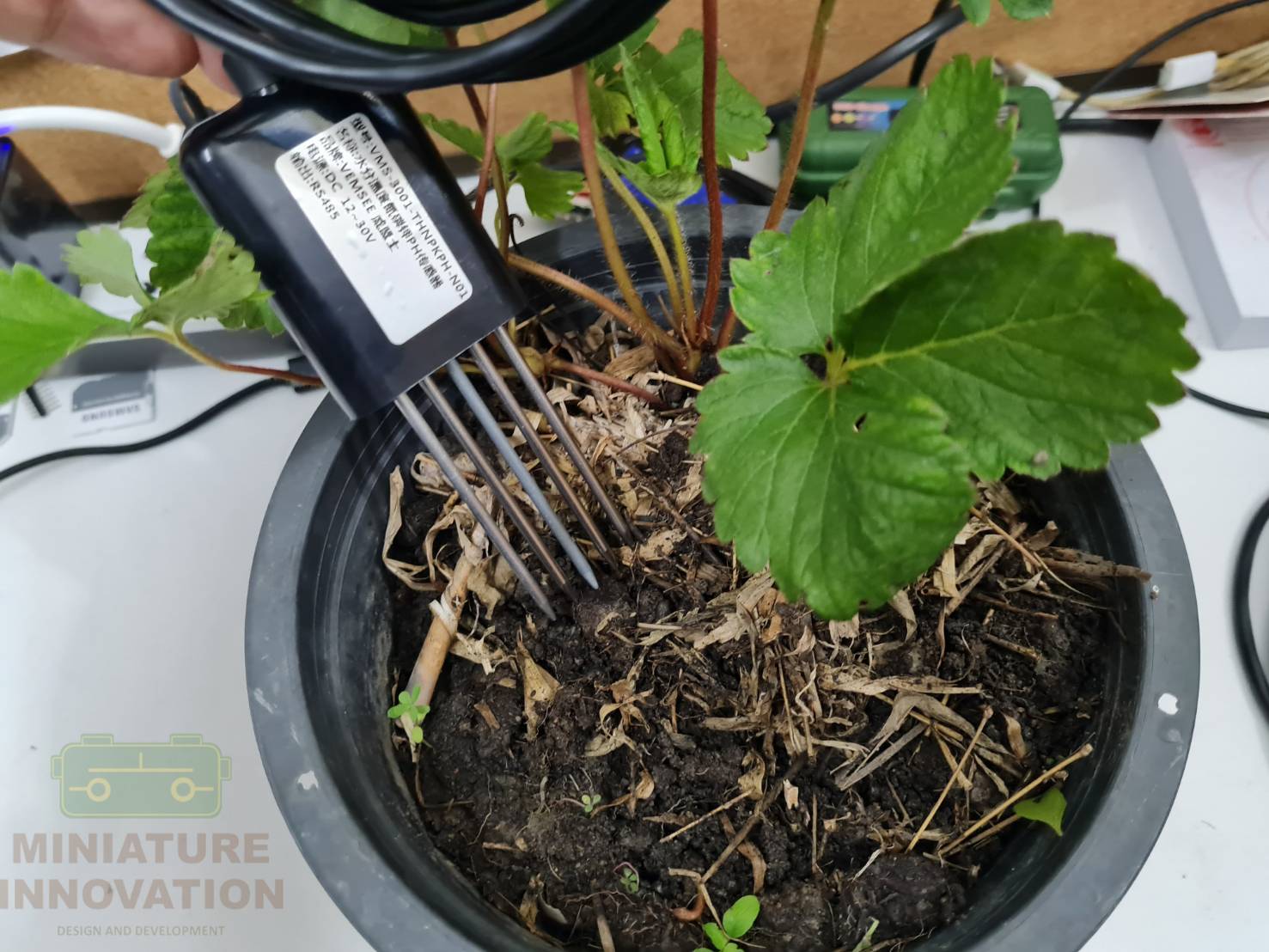 Soil PH NPK Temperature Moisture Comprehensive Digital Meter Sensor เซ็นเซอร์วัดค่าธาตุ สารอาหารในดินแบบ all in one 6 sensor