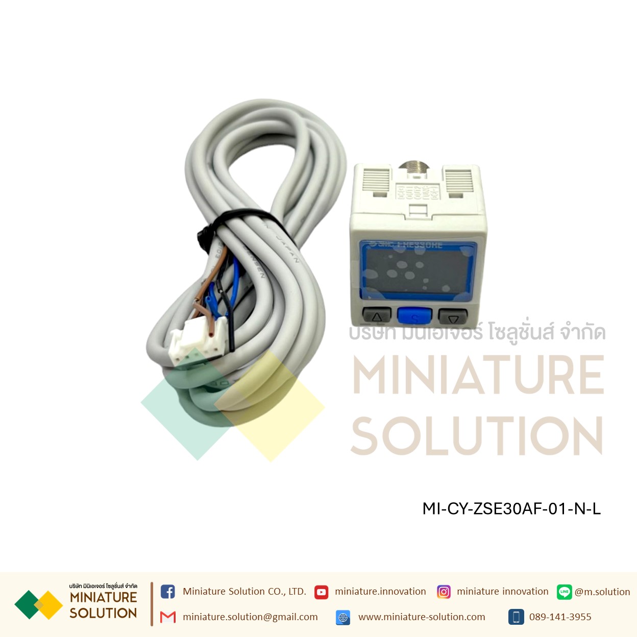 เครื่องวัดความดันดิจิทัล Pressure Switch Original genuine ISE30A-01-N-L positive pressure ZSE30AF-01-N-L mixing pressure