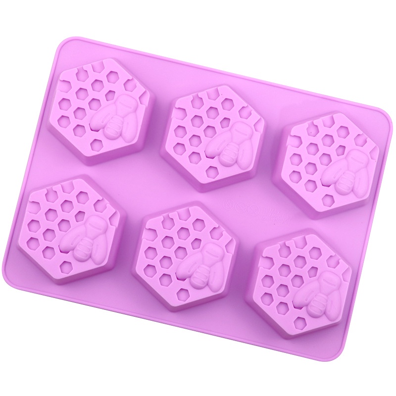พิมพ์ซิลิโคนรูปรังผึ้ง 6 ช่อง Beehive silicone Mould 6 cavities (11-8147)