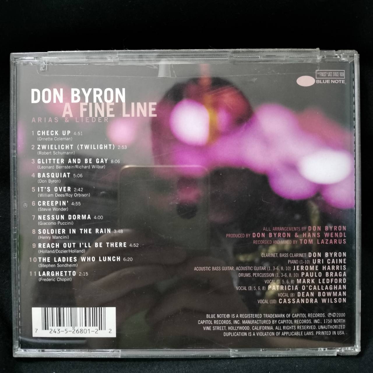 Don Byron – A Fine Line: Arias & Lieder / USA / แผ่นสภาพนางฟ้า