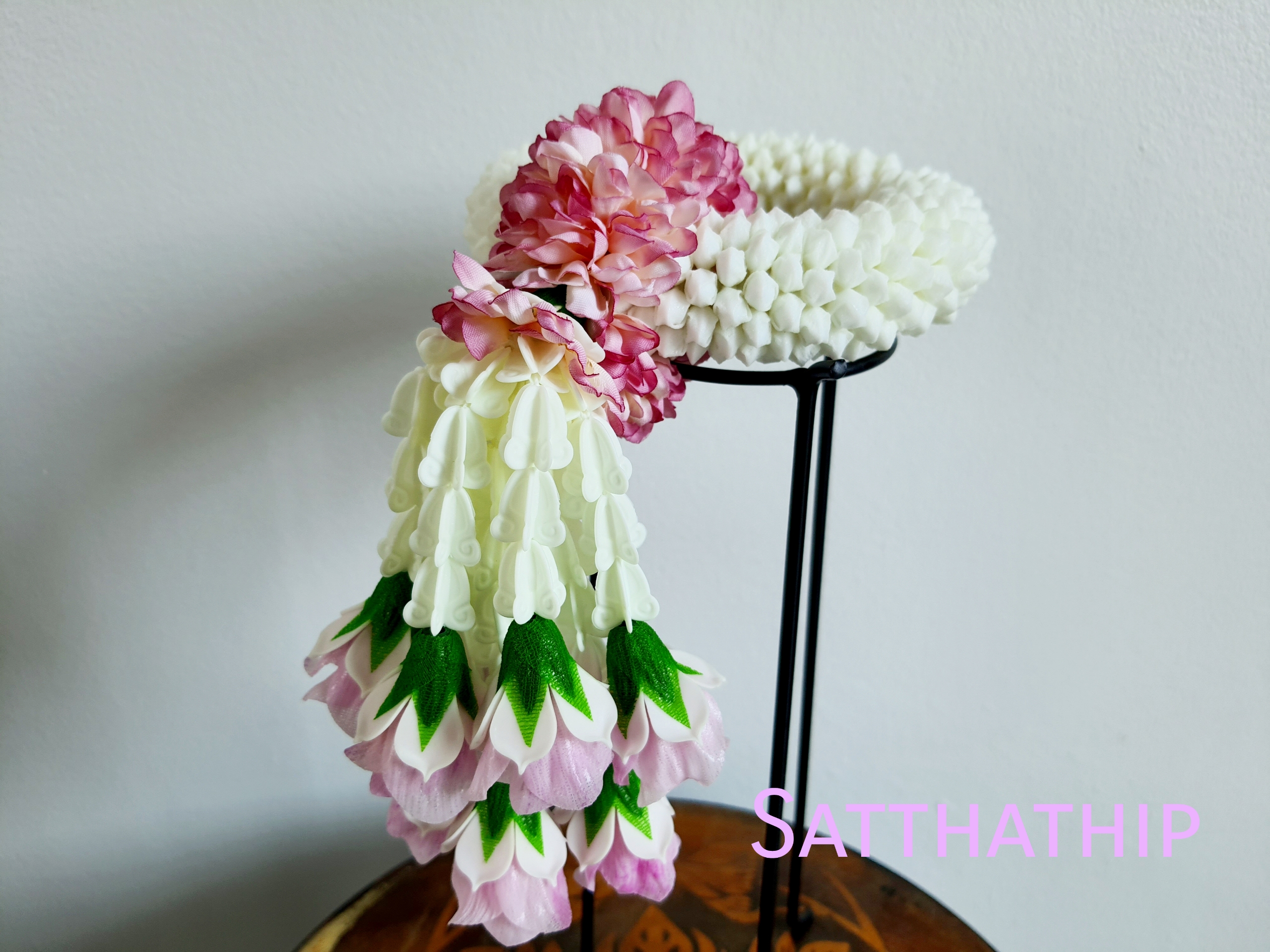 พวงมาลัยดอกพุดประดิษฐ์ - พวงมาลัยประดิษฐ์ - Artificial Garland