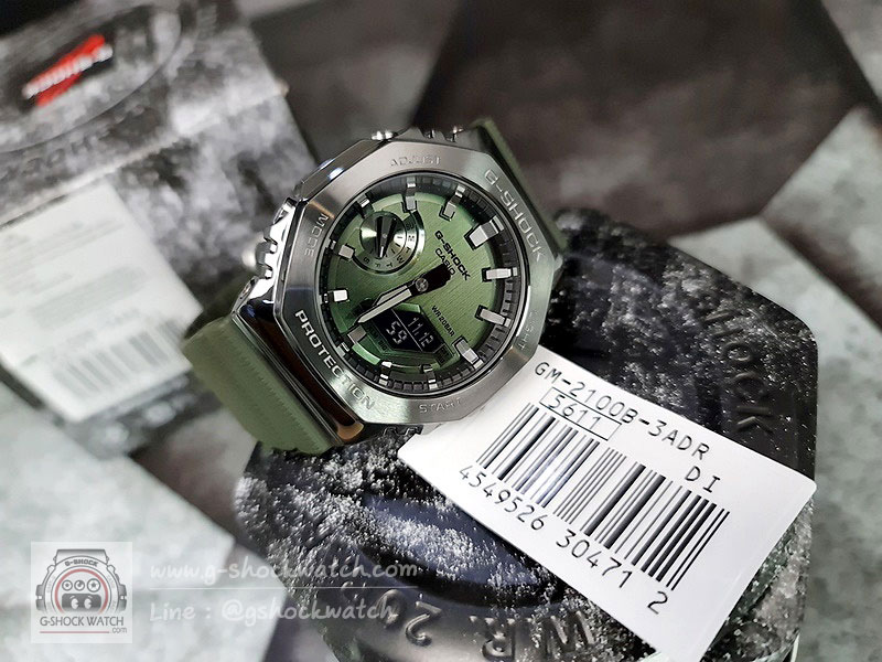 CASIO G-SHOCK นาฬิกาข้อมือ นาฬิกากันน้ำ นาฬิกาของแท้ ประกันศูนย์ CMG 1 ปี รุ่น GM-2100B-3A