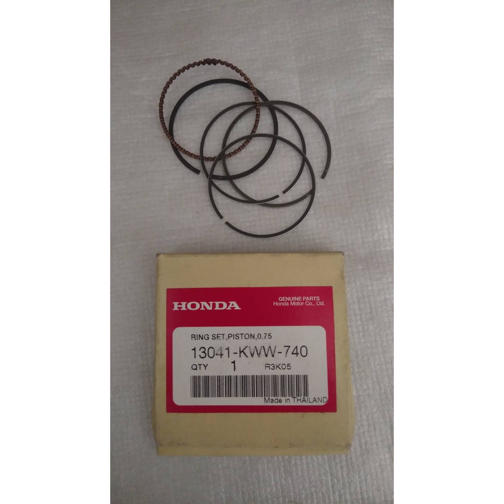 13041-KWW-740 แหวนลูกสูบทั้งชุด (0.75) (RIKEN) DREAM110i 2011 อะไหล่แท้ HONDA