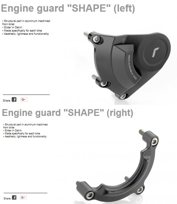 Rizoma - กันแคร้ง ซ้าย+ขวา (Engine guards) สำหรับ R1 2015+